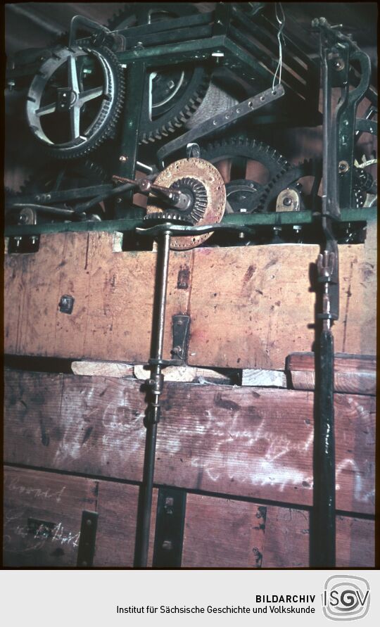 Uhrwerk in Crostau (Kirchturmuhr?)
