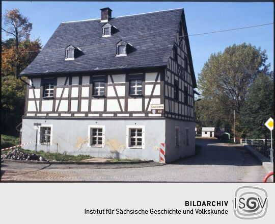 Gaststätte in einem Fachwerkgebäude am Feilebach in Wiesdersberg