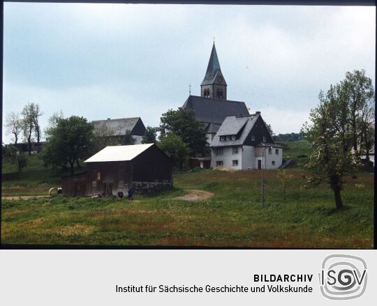 Ortsansicht von Fürstenau mit der Kirche
