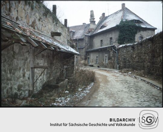 Blick zum Hofrichterhaus im Bereich der Ortenburg Bautzen