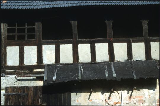 Detail eines Fachwerkgebäudes in Breunsdorf