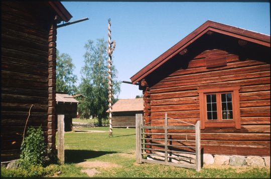 Gebäude in Blockbauweise in Rietschen