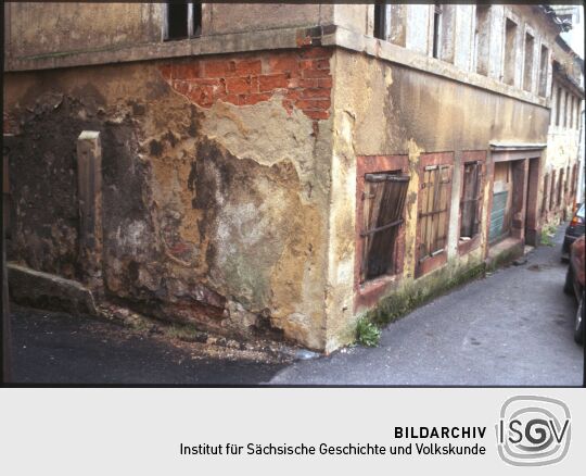 Gebäude mit Bauschäden in Penig