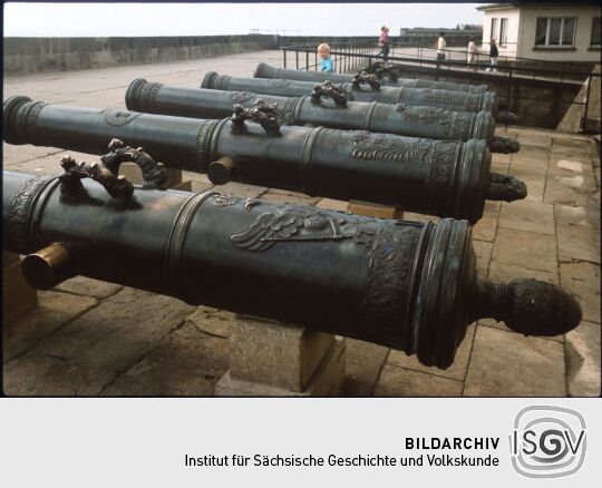 Geschütze aus dem 18. Jahrhundert auf der Festung Königstein