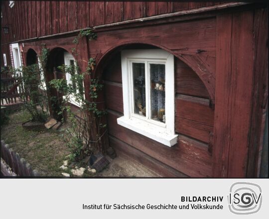 Fenster eines Umgebindehauses in Eibau