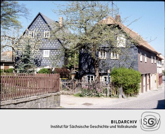 Schieferverkleidete Gebäude in Obercunnersdorf 1986