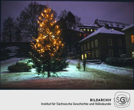 Marktplatz Hohnstein im Winter