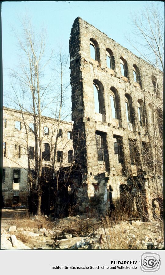 Ruinen des Taschenbergpalais in Dresden 1986