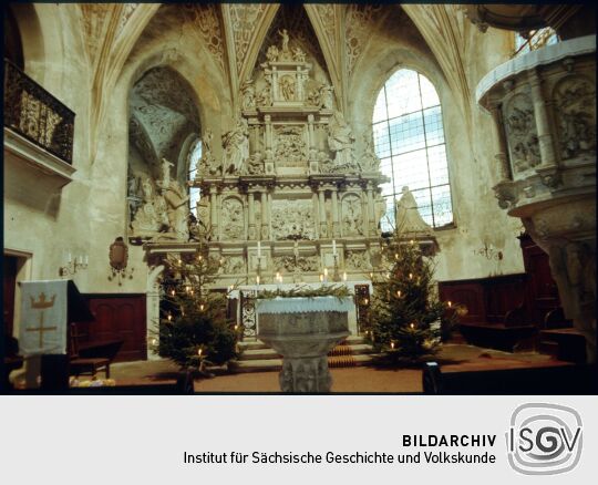 Innenansicht der Kirche in Lauenstein