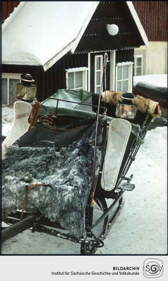 Pferdeschlitten in Altenberg 1978