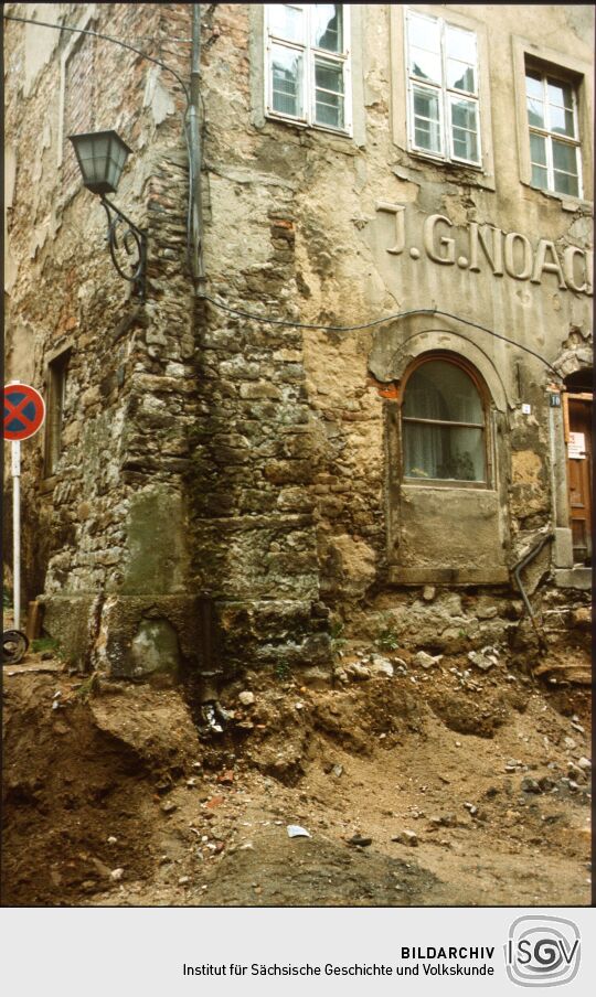 Straßenarbeiten in der Heringstraße in der Bautzner Altsadt  1984