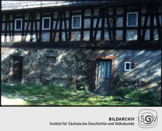 Fachwerkgebäude in Mutzscheroda 1993