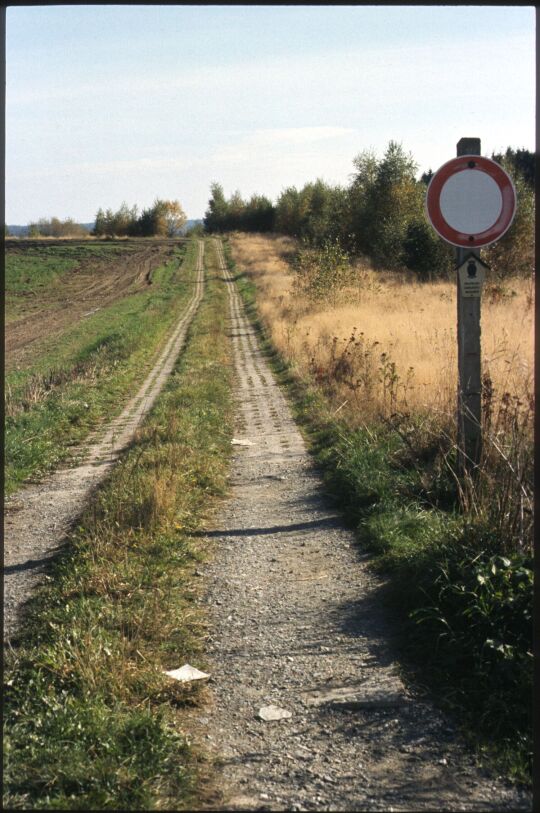 Weg aus Betonplatten in Gettengrün 1995