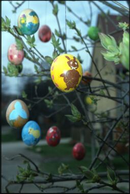 Bild: Osterei an einem Baum in Bonnewitz