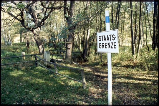Schild "Staatsgrenze" bei Posseck