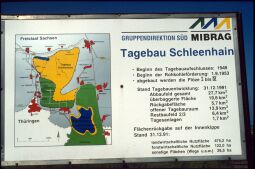 Bild: Informationstafel zum Tagebau Schleenhain