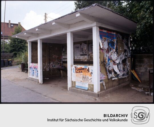 Buswartehäuschen in Dresden Wachwitz 1995