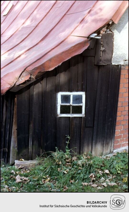 Detail eines Gebäudes in Landwüst