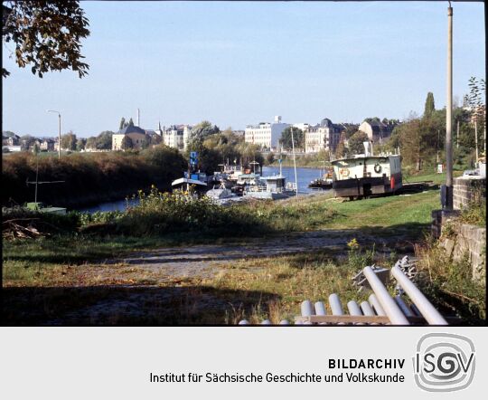 Blick über den Hafen Pieschen