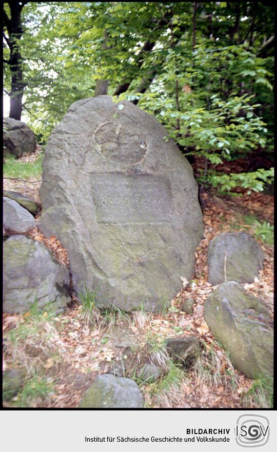 Gedenkstein für König Georg auf dem Borsberg.