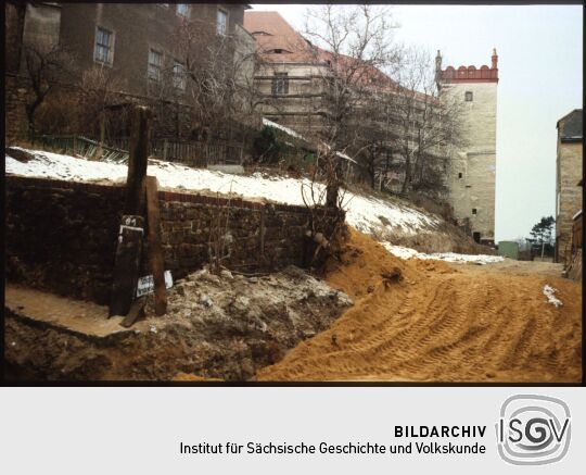 Baustelle in der Schlossgasse Bautzen