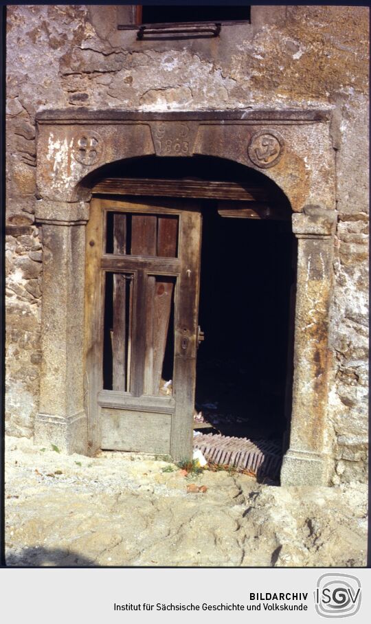 Portal der historischen Mühle Obergurig