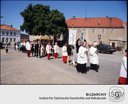 Fronleichnamsprozession in Radibor