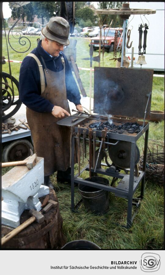 Feldschmiede  beim Dorffest zum 650-jährigen Jubiläum Kleinröhrsdorf
