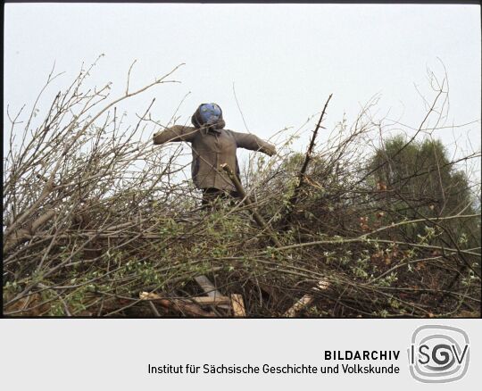 Puppe des Hexenfeuers für die Walpurgisnacht in Schniedel