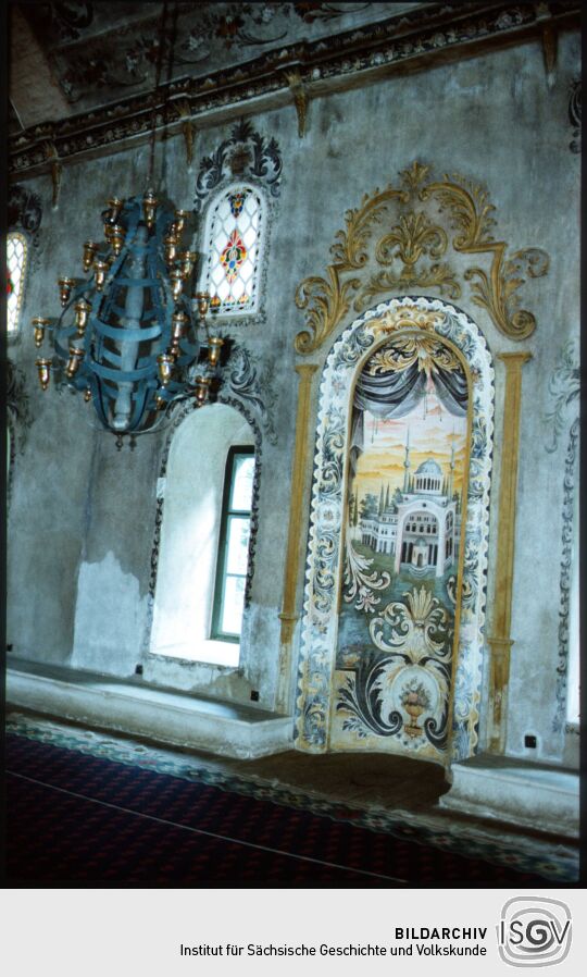 Saal mit türkisch/arabischer Ausstattung im Schloss Wachau (?)