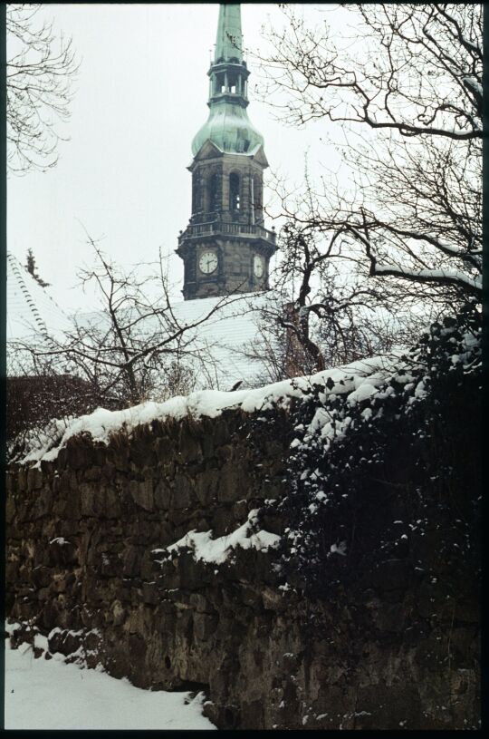 Ortsansicht von Radeberg im Winter