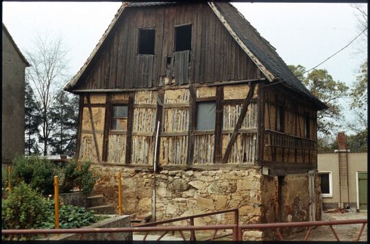 Schadhaftes Fachwerkgebäude in Kohren-Sahlis