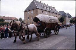Bild: Pferdewagen beim Festumzuges zum Tag der Sachsen in Rochlitz