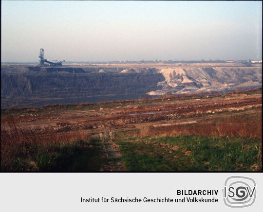 Blick über den Tagebau Espenhain