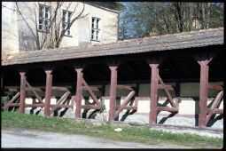 Bild: Historische Marktstände in Diehsa 1990