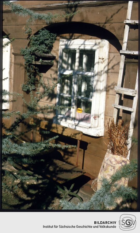 Fenster eines Umgebindehauses in Eibau