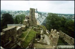 Bild: Blick vom Turm 'Dicker Merten' auf Burg und Schloss Frauenstein