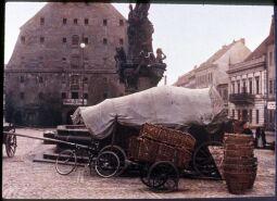 Bild: Zittauer Neustadt mit dem Herkulesbrunnen und Salzhaus