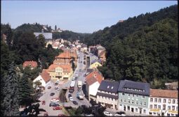 Bild: Blick von der Burg Tharandt auf den Ort