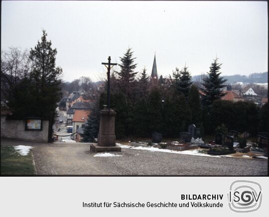 Blick von der Kirche St Mariä Himmelfahrt auf Schirgiswalde