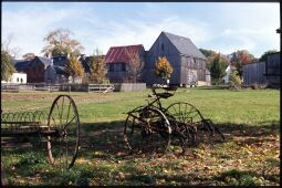 Bild: Historische Landwirtschaftsgeräte im Freilichtmuseum Landwüst