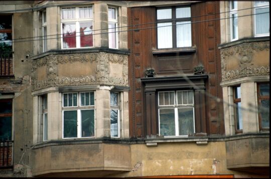Detailaufnahme des Mietshauses Bautzner Landstraße 8