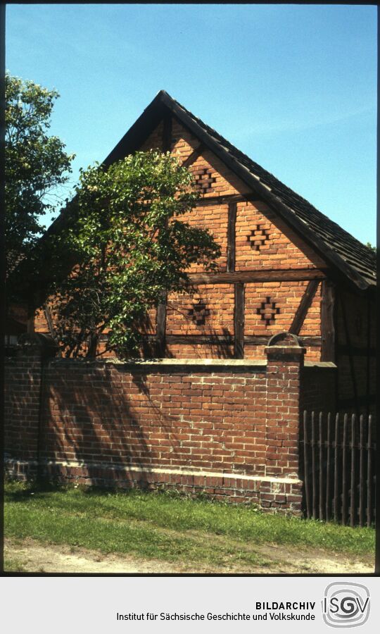 Scheune in Gablenz mit ausgemauertem Fachwerk