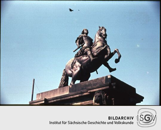 'Goldener Reiter' auf dem Neustädter Markt in Dresden