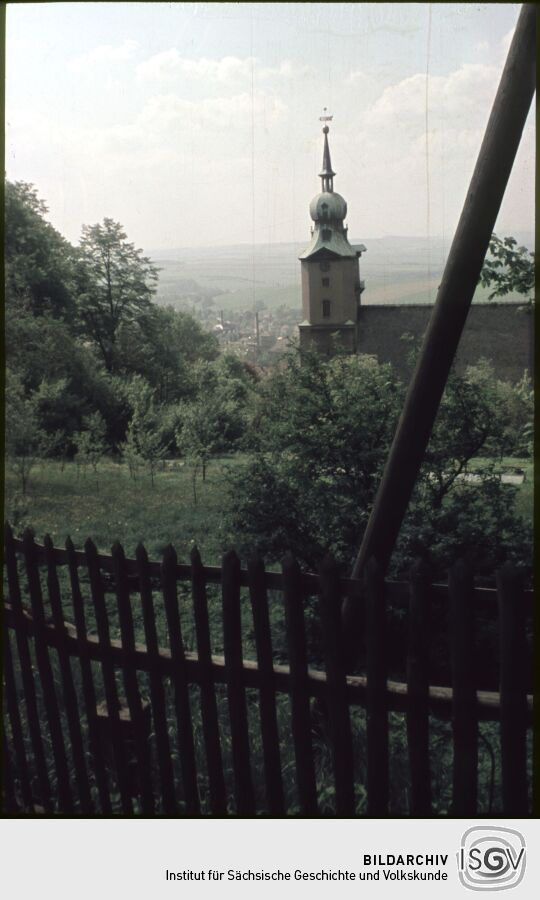 Blick zur Kirche St. Christophori in Hohenstein-Ernstthal