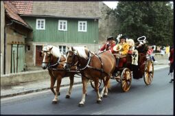 Pferdekutsche beim  Festumzugs 650 Jahre Seifersdorf