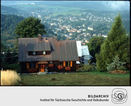 Blick vom Aschberg auf Klingenthal