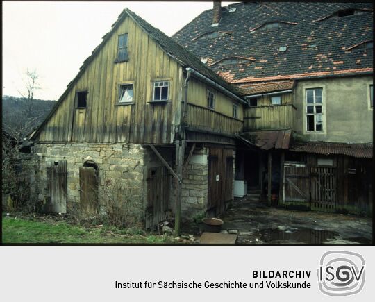 Hofseite eines Gebäudes mit Anbau, Pirnaer Straße 2 Königstein
