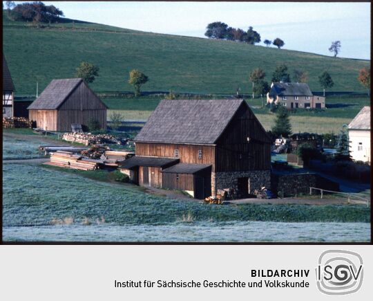 Scheunen am Erzgebirgischen Freilichtmuseum Seiffen