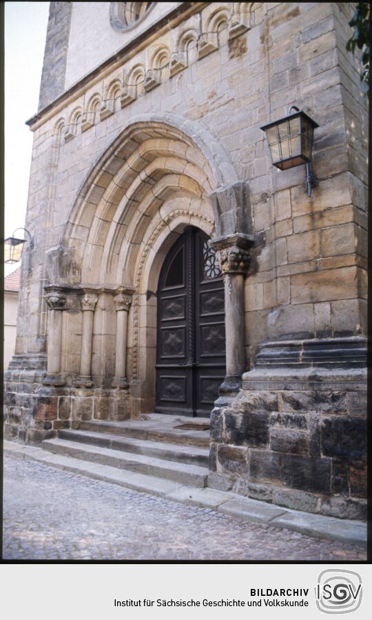 Haupteingang der Stadtkirche in Dippoldiswalde